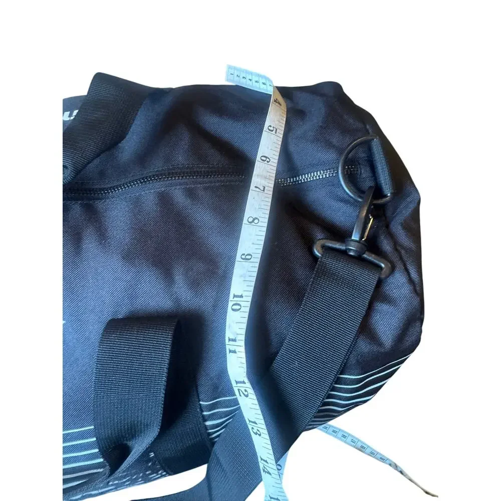 Travis Mathew Palm Stripe Duffel Bag Black Travel Gym Weekender